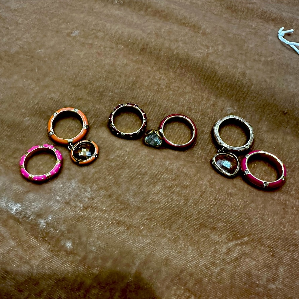 Six Lauren G. Adams rings as a bundle and they are all a size 6.